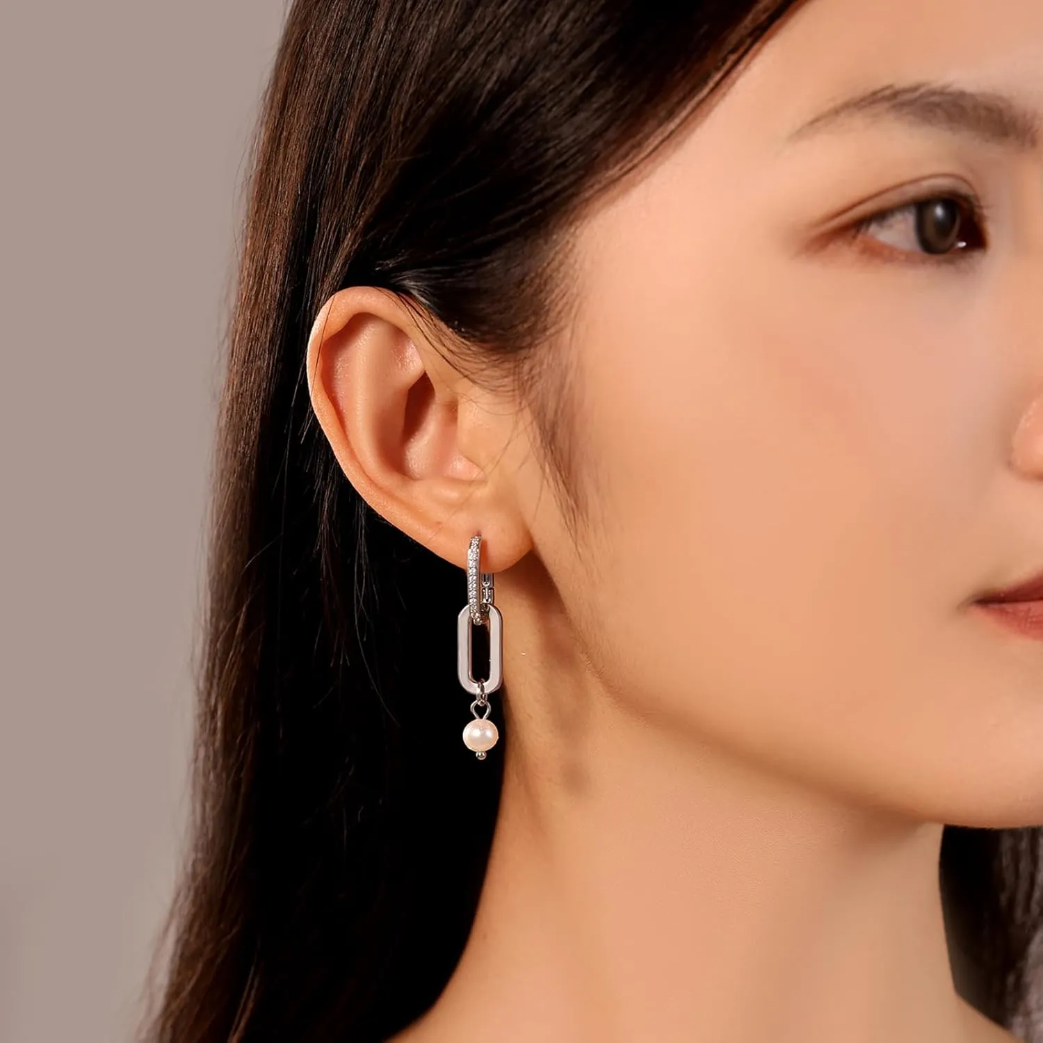 18K Gold Plated Paperclip Earrings For Women Trendy Chain Link Earrings Gold Statement Hoops Earrings Rectangle Drop Dangle Earrings Jewelry Gifts For Wedding