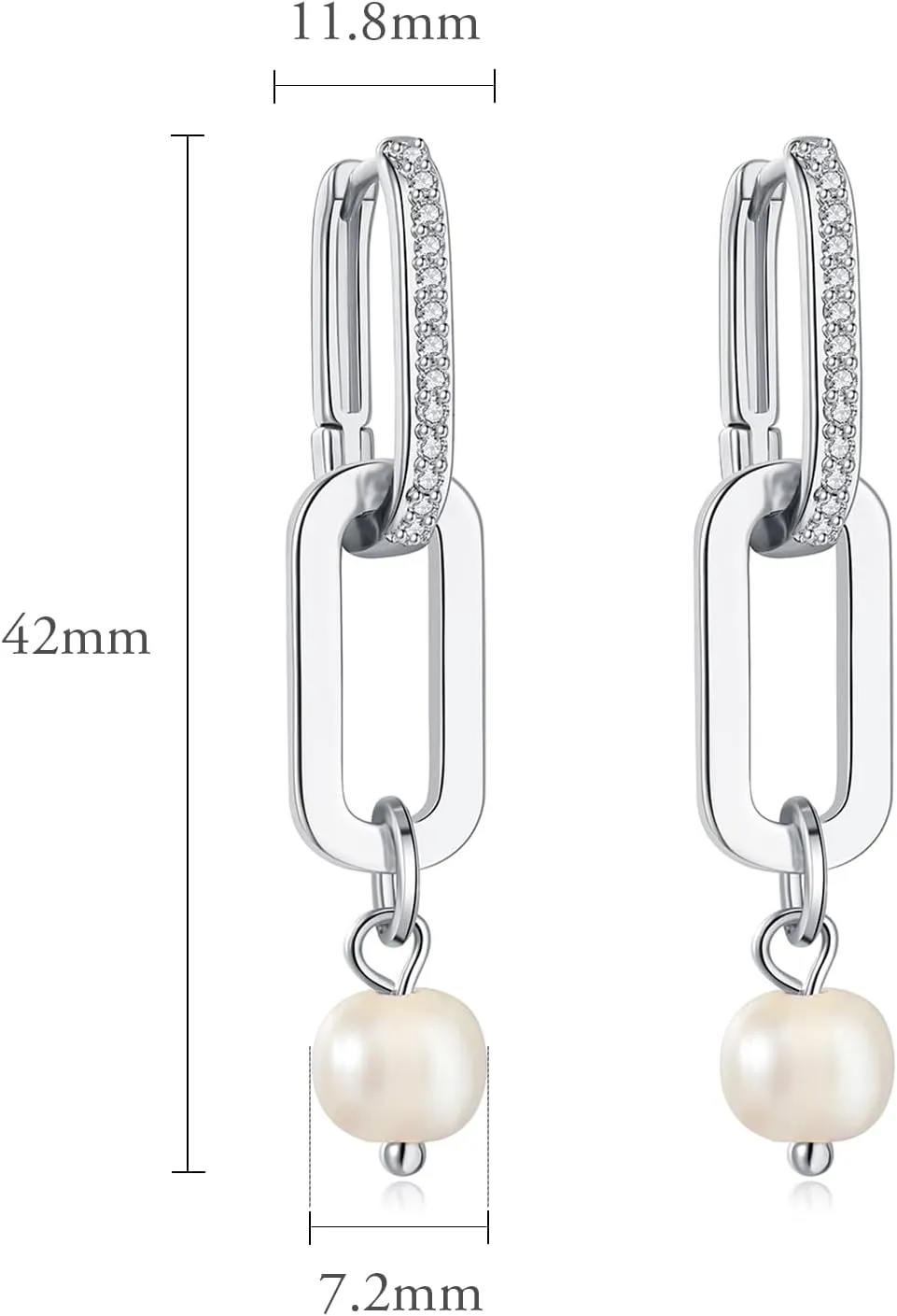 18K Gold Plated Paperclip Earrings For Women Trendy Chain Link Earrings Gold Statement Hoops Earrings Rectangle Drop Dangle Earrings Jewelry Gifts For Wedding