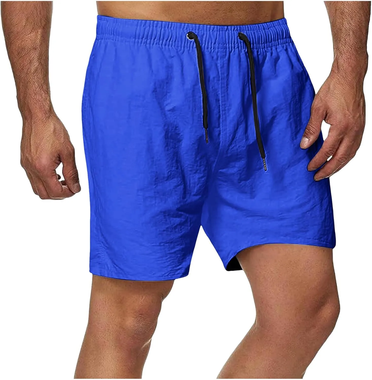 2024 Men's Camo Shorts, Camo Workout Shorts, Casual Shorts Cotton Drawstring Summer Beach Stretch Shorts with Pockets