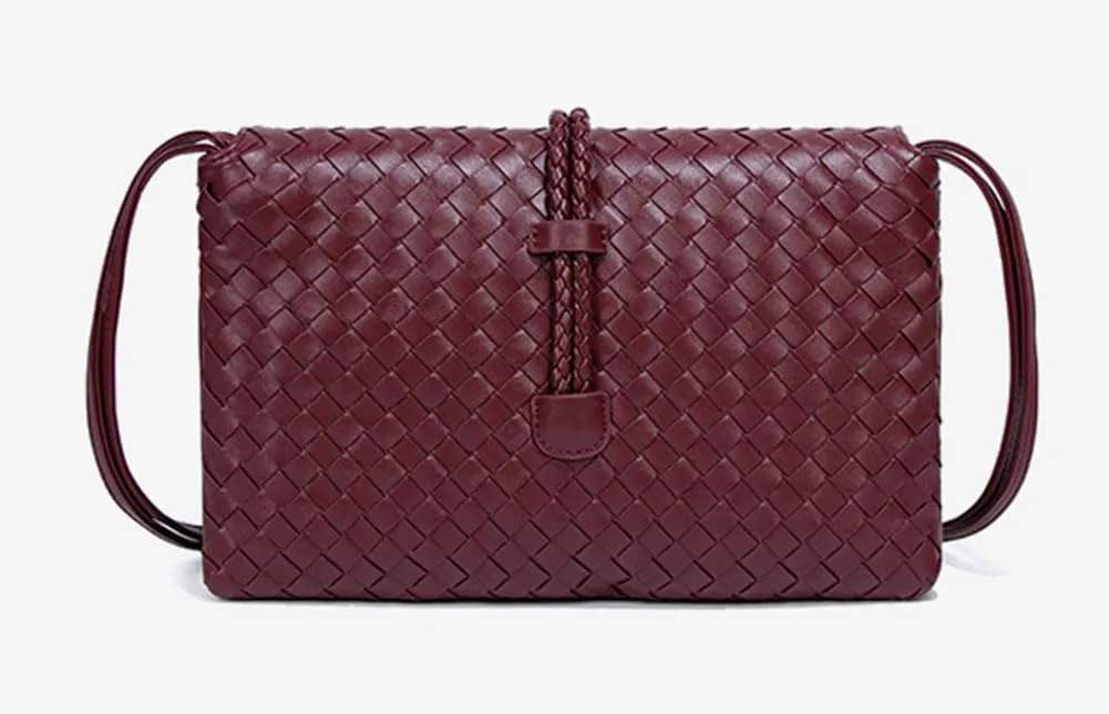 2025 Woven Tote Bag Clutch for Women Soft Leather Envelope Bag Purse Crossbody Handbag Woven Shoulder Purse Hobo Handbags