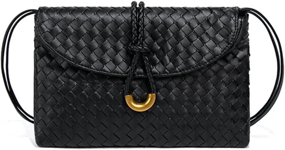 2025 Woven Tote Bag Clutch for Women Soft Leather Envelope Bag Purse Crossbody Handbag Woven Shoulder Purse Hobo Handbags