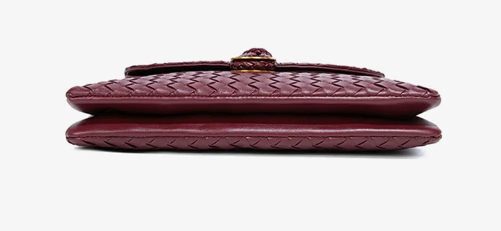2025 Woven Tote Bag Clutch for Women Soft Leather Envelope Bag Purse Crossbody Handbag Woven Shoulder Purse Hobo Handbags