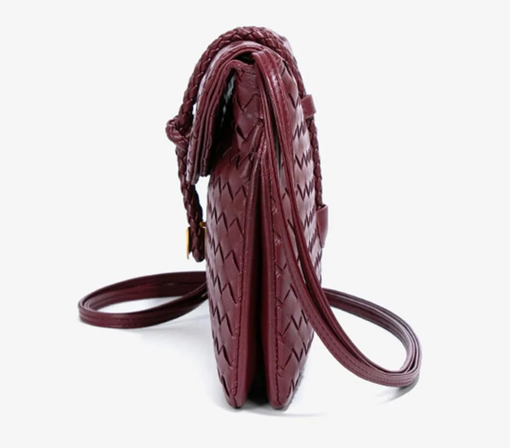 2025 Woven Tote Bag Clutch for Women Soft Leather Envelope Bag Purse Crossbody Handbag Woven Shoulder Purse Hobo Handbags