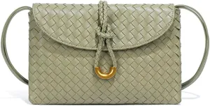 2025 Woven Tote Bag Clutch for Women Soft Leather Envelope Bag Purse Crossbody Handbag Woven Shoulder Purse Hobo Handbags
