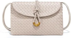 2025 Woven Tote Bag Clutch for Women Soft Leather Envelope Bag Purse Crossbody Handbag Woven Shoulder Purse Hobo Handbags