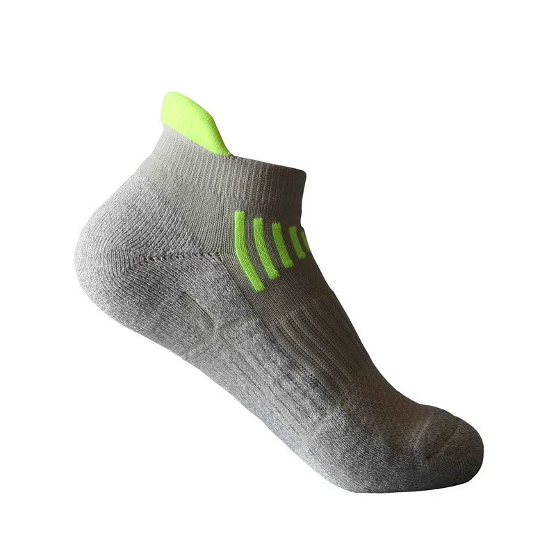 6 Pairs Female Sports Socks Towels Anti Friction Spell Color Mesh Breathable Bottom Sock Running Socks Outdoor