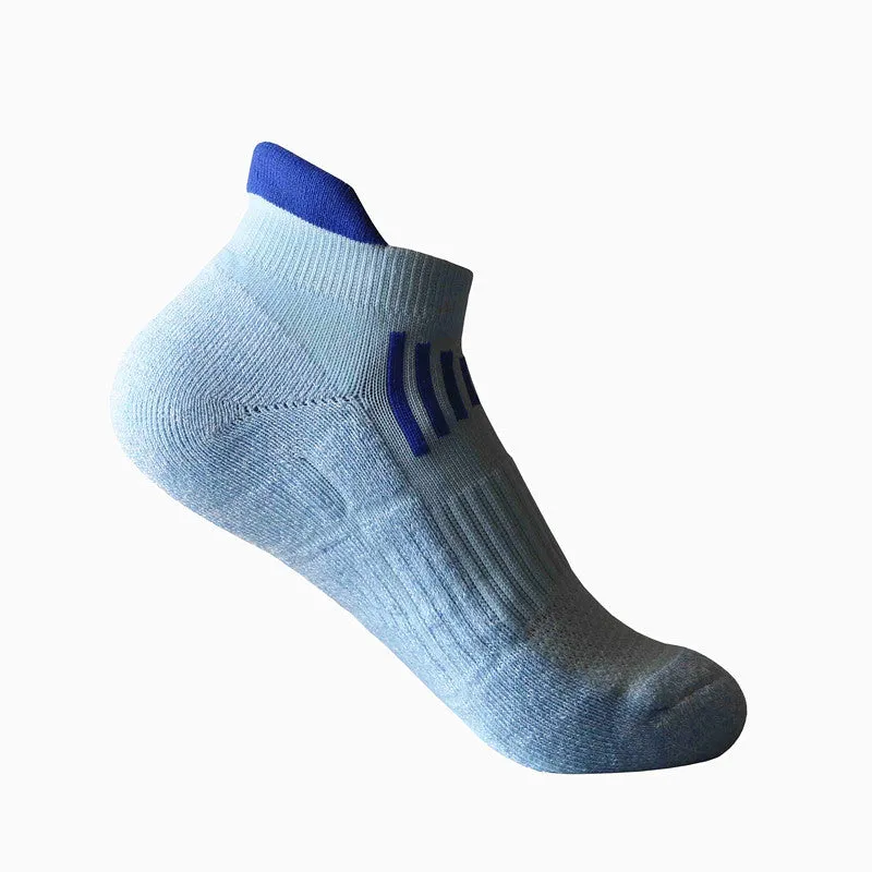 6 Pairs Female Sports Socks Towels Anti Friction Spell Color Mesh Breathable Bottom Sock Running Socks Outdoor