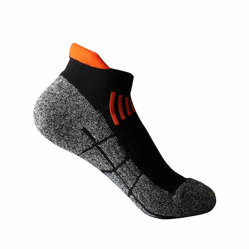 6 Pairs Female Sports Socks Towels Anti Friction Spell Color Mesh Breathable Bottom Sock Running Socks Outdoor