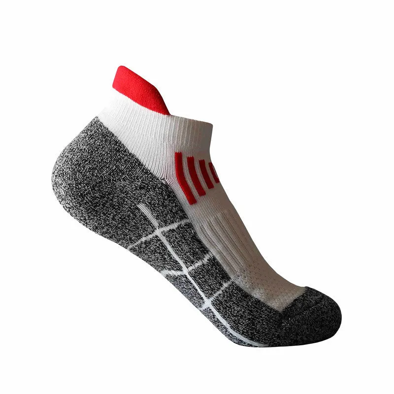 6 Pairs Female Sports Socks Towels Anti Friction Spell Color Mesh Breathable Bottom Sock Running Socks Outdoor