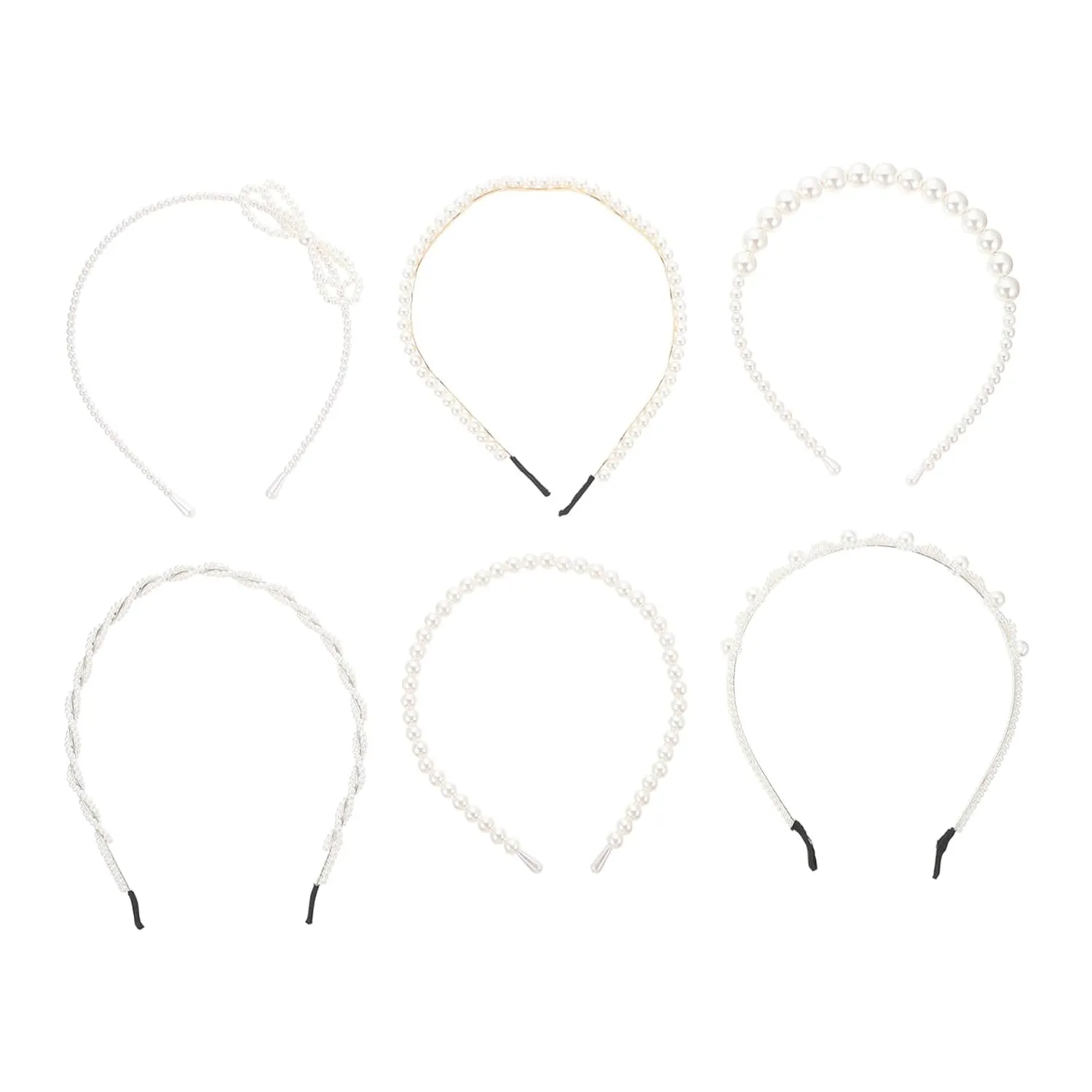 6Pcs Pearl Headbands for Women Stylish Hair Accessories Comfortable Fit for Parties Banquets Daily Wear Versatile Headband