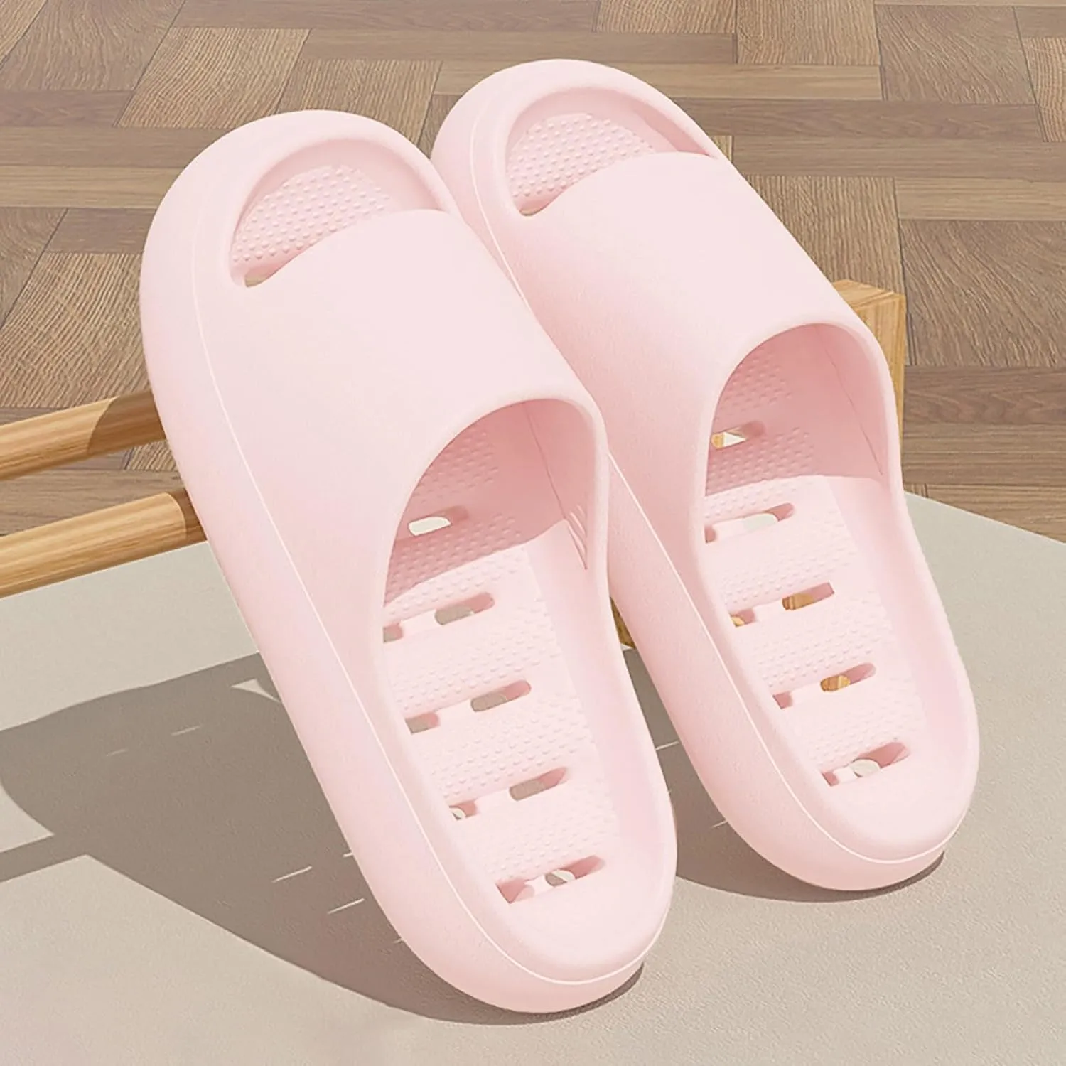 Bath Slippers Womens Sandals with Arch Support Shower Shoes for Living Room Pool Beach Spa Public Showers