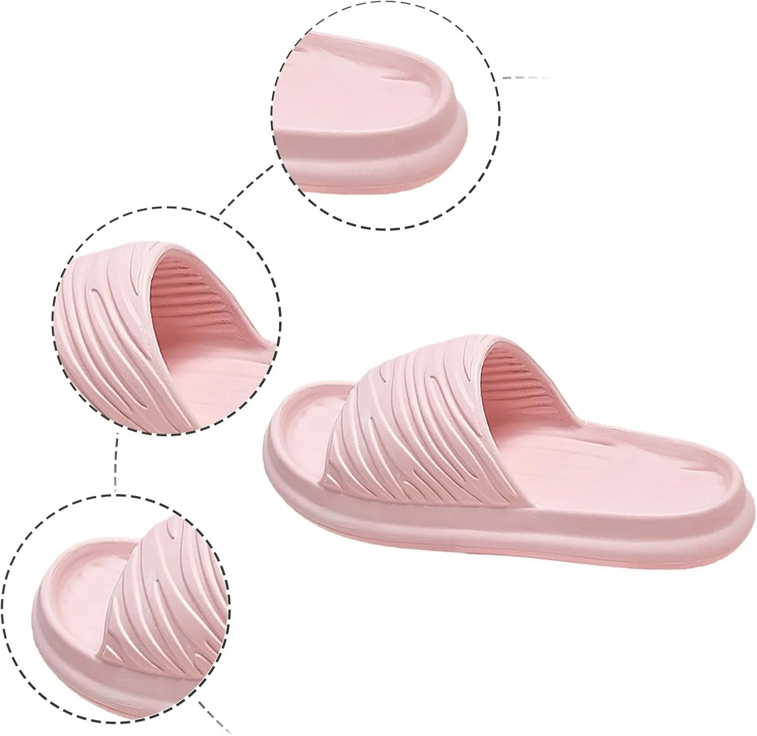 Bathroom Slippers Shower Flip Flops for Men Shower Shoes for Living Room Pool Beach Spa Public Showers