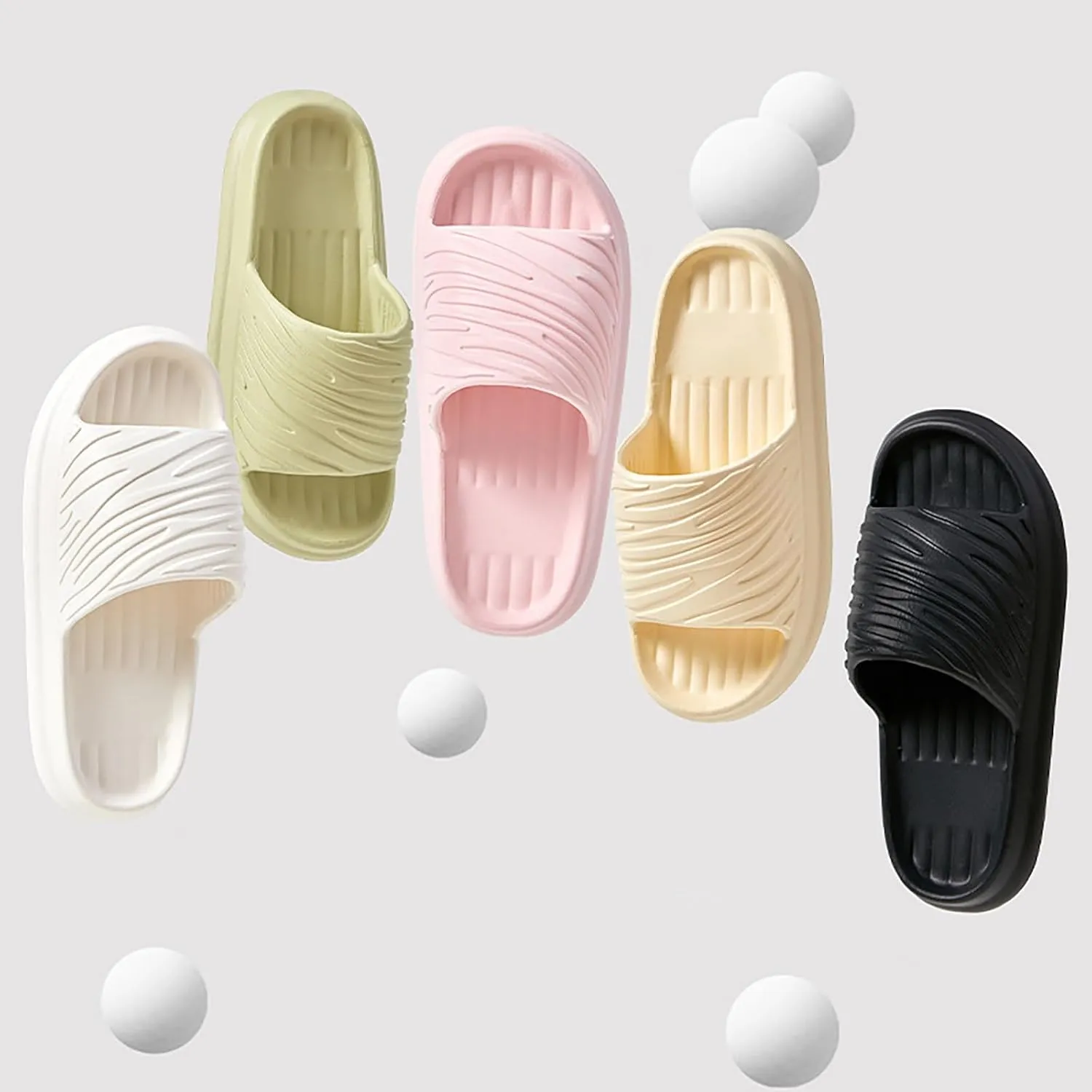 Bathroom Slippers Shower Flip Flops for Men Shower Shoes for Living Room Pool Beach Spa Public Showers