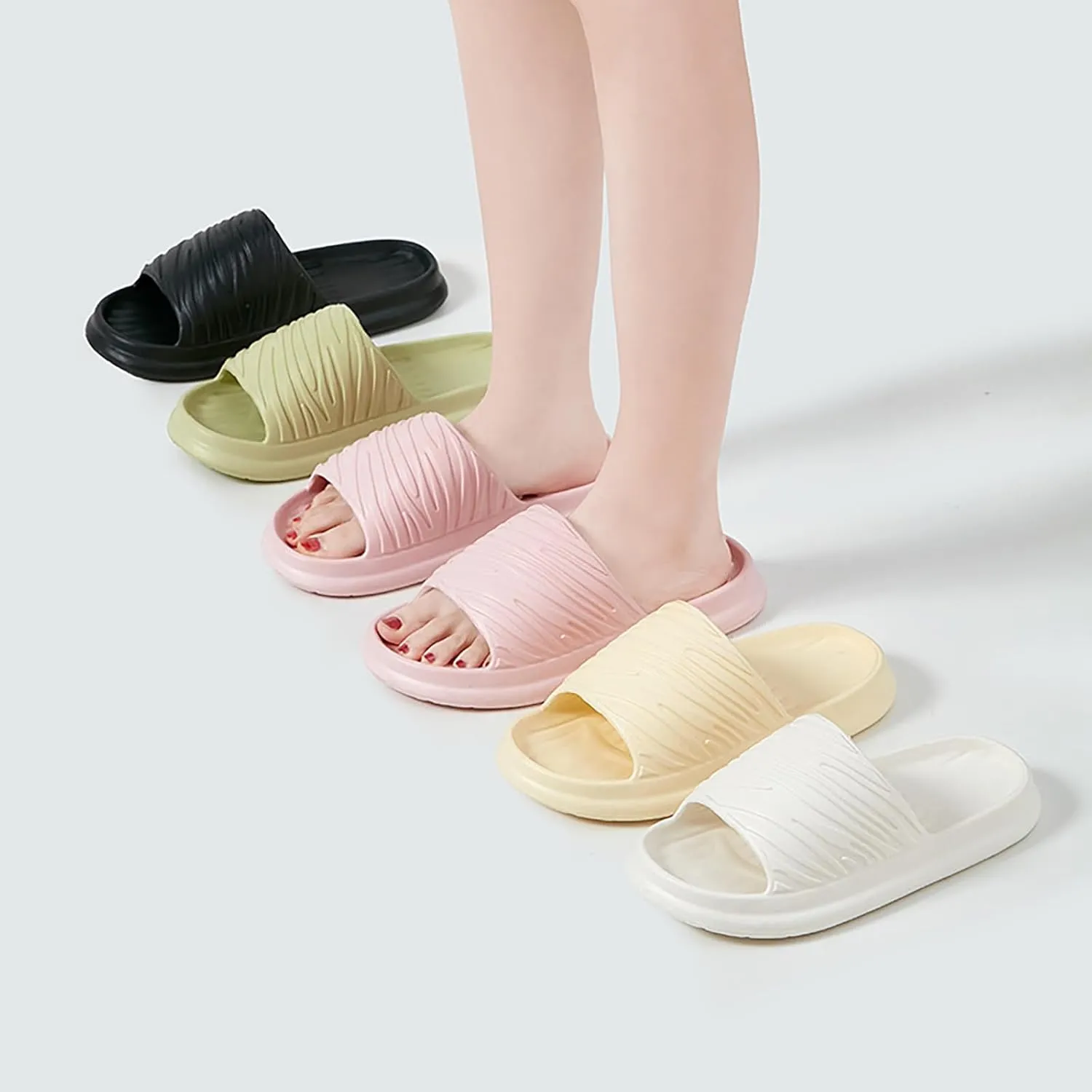 Bathroom Slippers Shower Flip Flops for Men Shower Shoes for Living Room Pool Beach Spa Public Showers