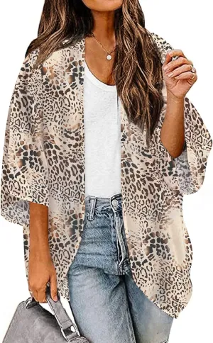BB&KK Women's Floral Kimono Summer Short Cover Ups Tops