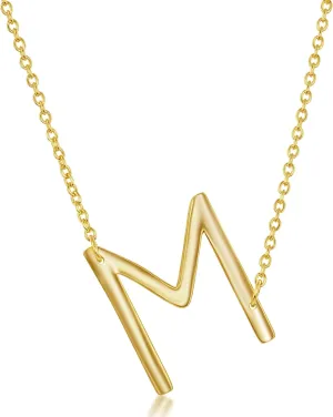 Beaux Bijoux Sideways Initial Necklaces for Women | 14k Gold and Silver Letter Necklaces | Unique Birthday Gift | Trendy Jewelry | Dainty Handmade Necklaces for Women