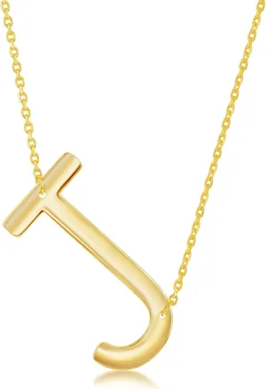 Beaux Bijoux Sideways Initial Necklaces for Women | 14k Gold and Silver Letter Necklaces | Unique Birthday Gift | Trendy Jewelry | Dainty Handmade Necklaces for Women