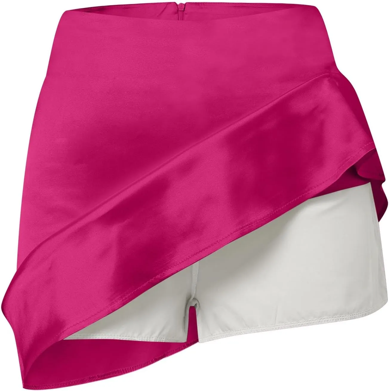 Bed Skirt Full Women's Mini A Line Skirt Skirt High Waist Zipper Satin Ribbon Lined Skirt Skirt Womens Vintage