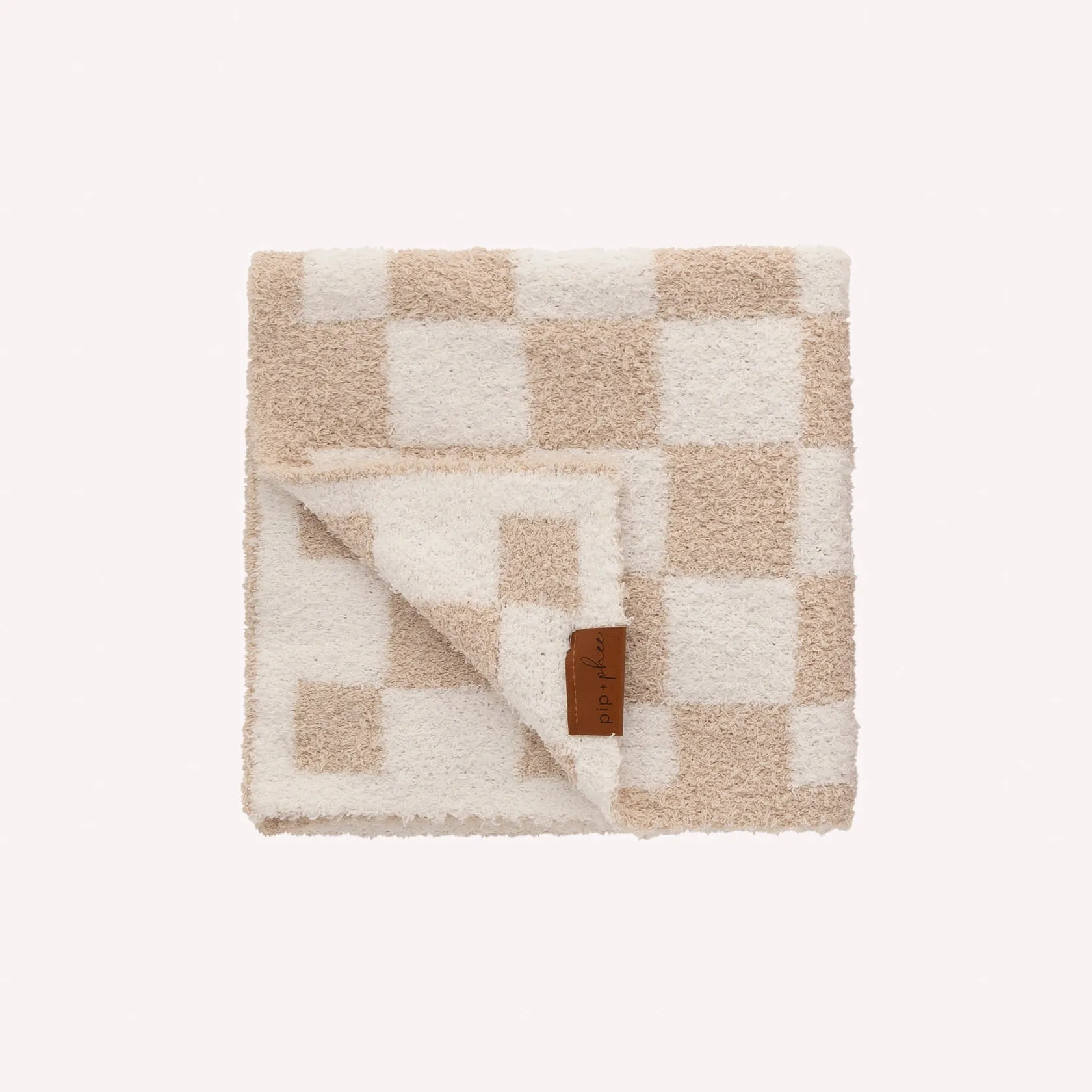 Beige Check Blanket