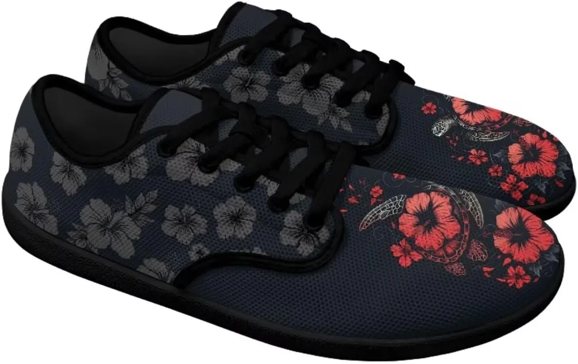 Binienty Womens Barefoot Shoes Fashion Lace Up Walking Sneakers Breathable Low Top Flats for Work Office Daily