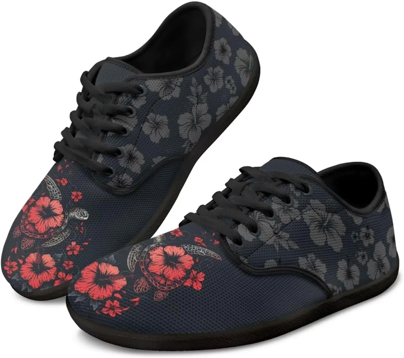 Binienty Womens Barefoot Shoes Fashion Lace Up Walking Sneakers Breathable Low Top Flats for Work Office Daily