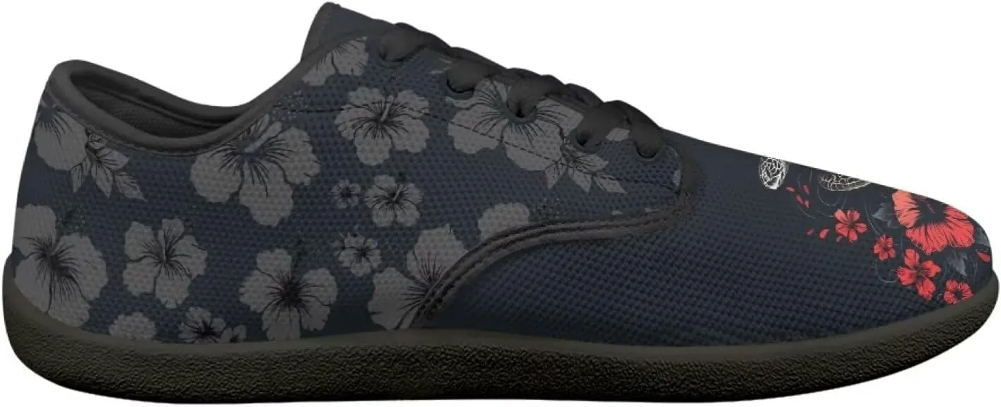 Binienty Womens Barefoot Shoes Fashion Lace Up Walking Sneakers Breathable Low Top Flats for Work Office Daily