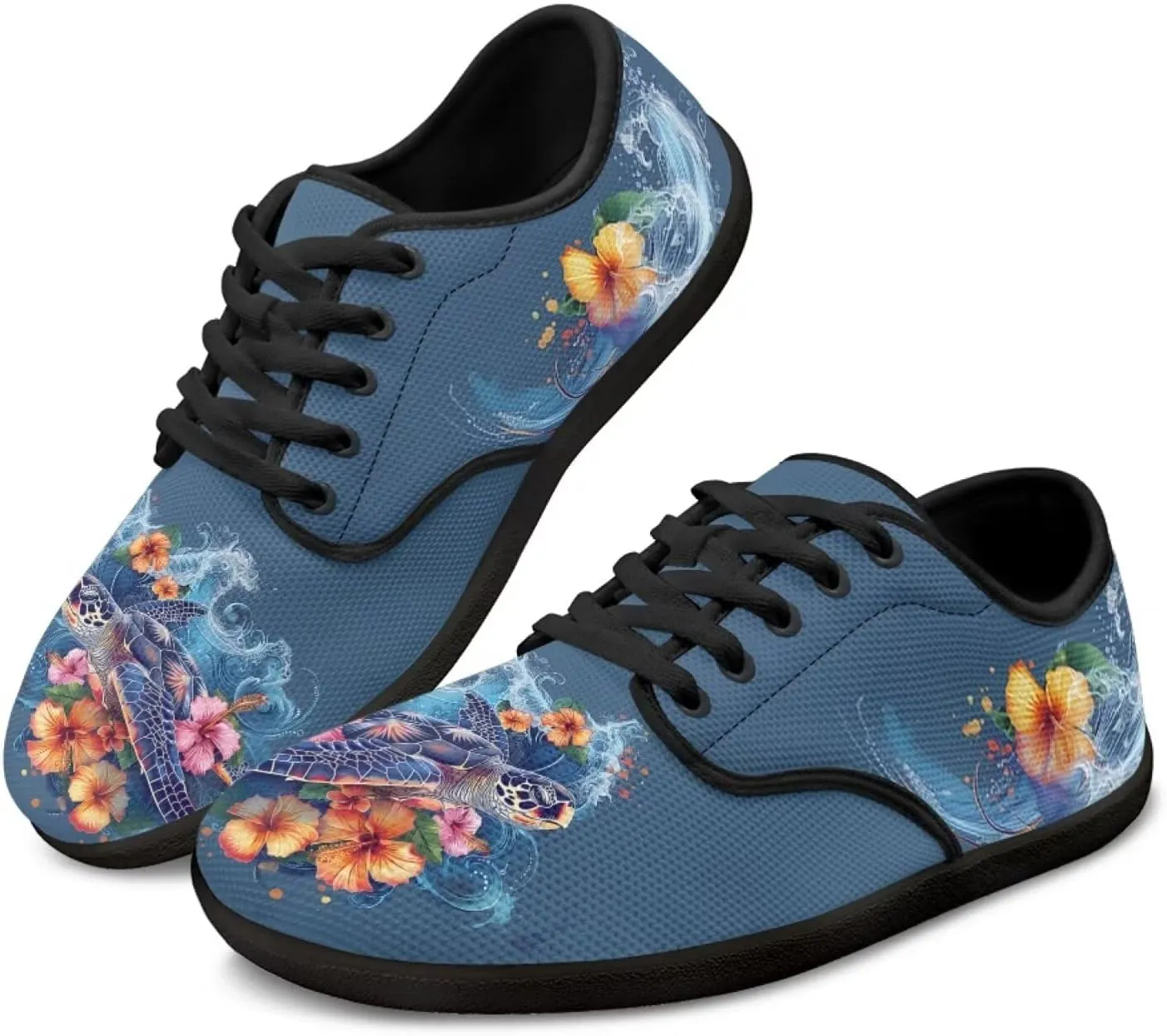 Binienty Womens Barefoot Shoes Fashion Lace Up Walking Sneakers Breathable Low Top Flats for Work Office Daily