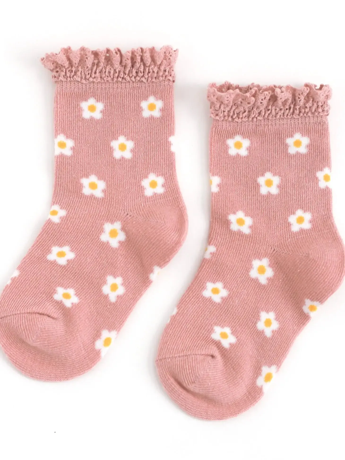 Blush Flowers Lace Midi Sock
