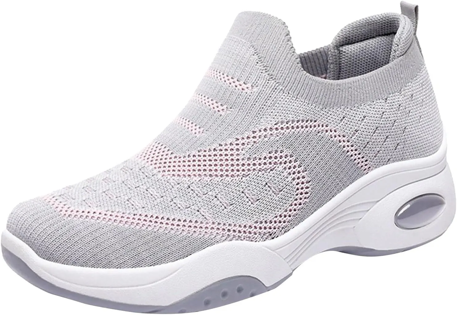 Breathable Slip on Sneakers for Women Breathable Zero Drop Adjustable Barefoot Shoes Lightweight Elderly Shoe
