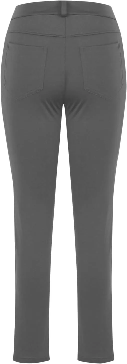 Business Pants for Women 2025 Solid Color Basic Simple Legging with Pocket High Waist Straight Leg Suit Trousers