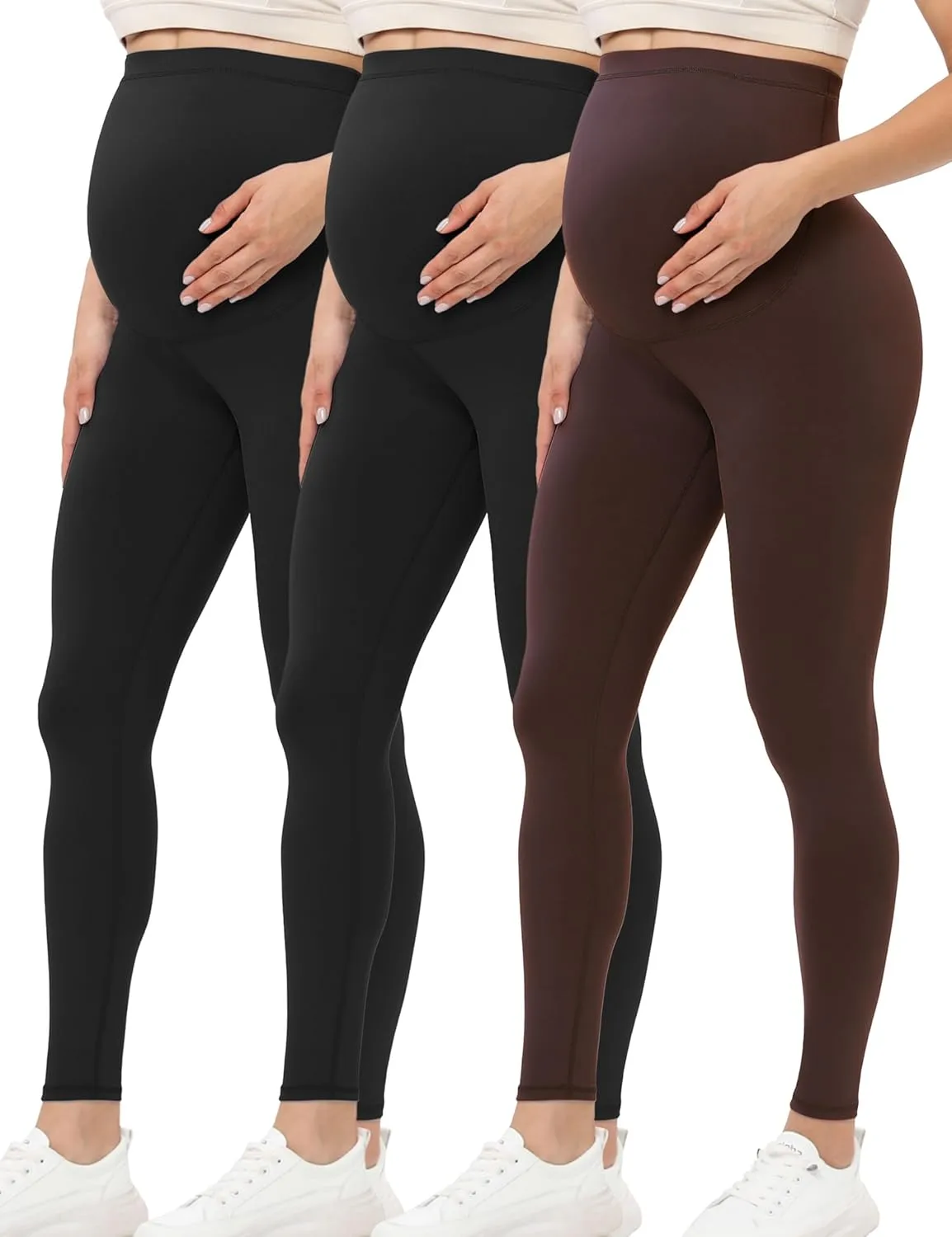 Buttergene Women's Maternity Leggings over the Belly Maternity Yoga Pants Workout Pregnancy Leggings