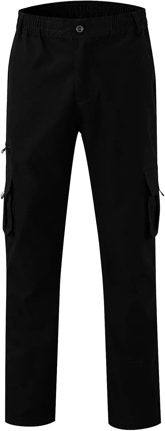 Cargo Pants for Men Relaxed Fit Man Sizes Casual Jogger Pant Men's Fleece Lined Cargo Sweatpants Open Bottom Straight