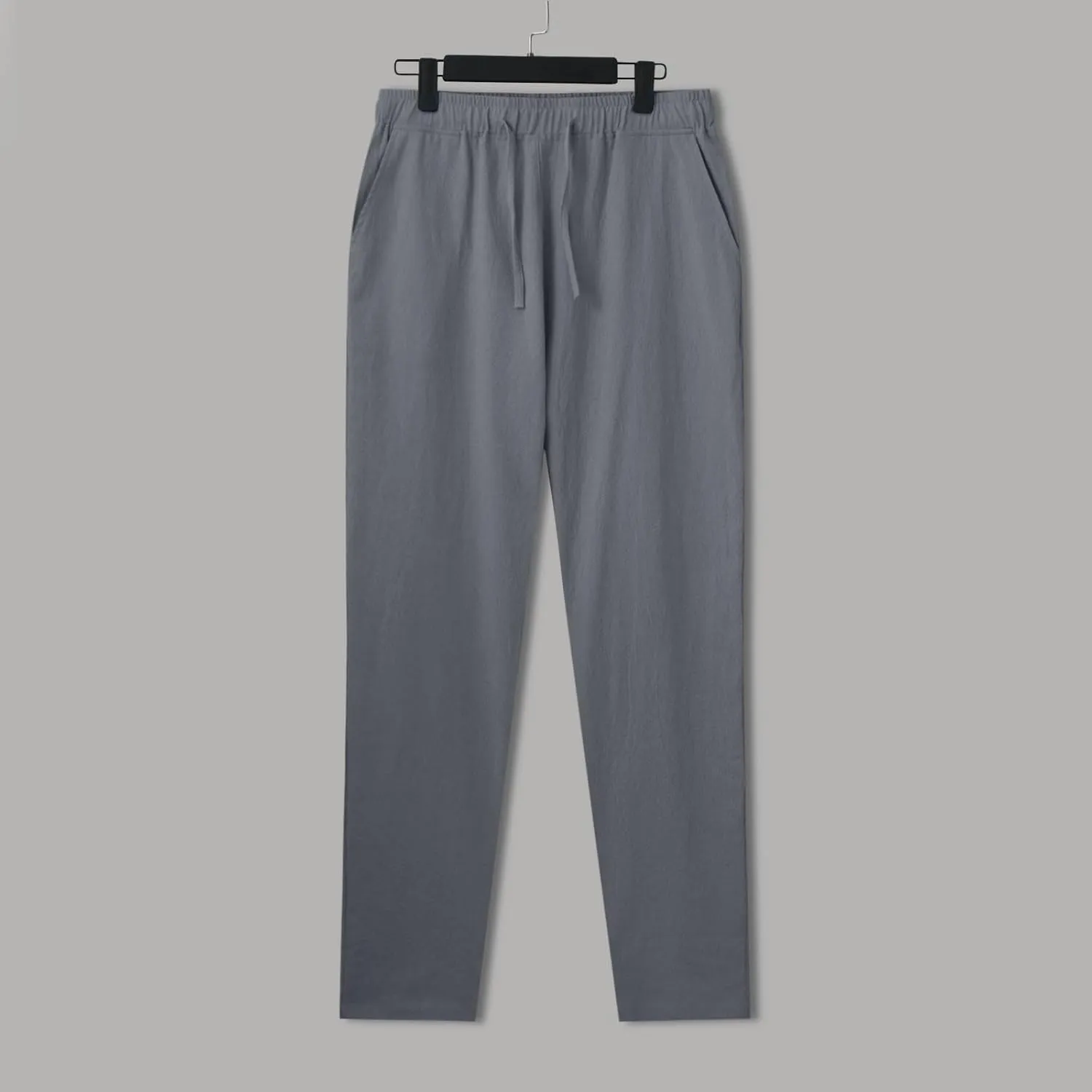 Cargo Work Pant Men's Linen Casual Pants Running Sports Lounge Sweatpant Loose Fit Joggers
