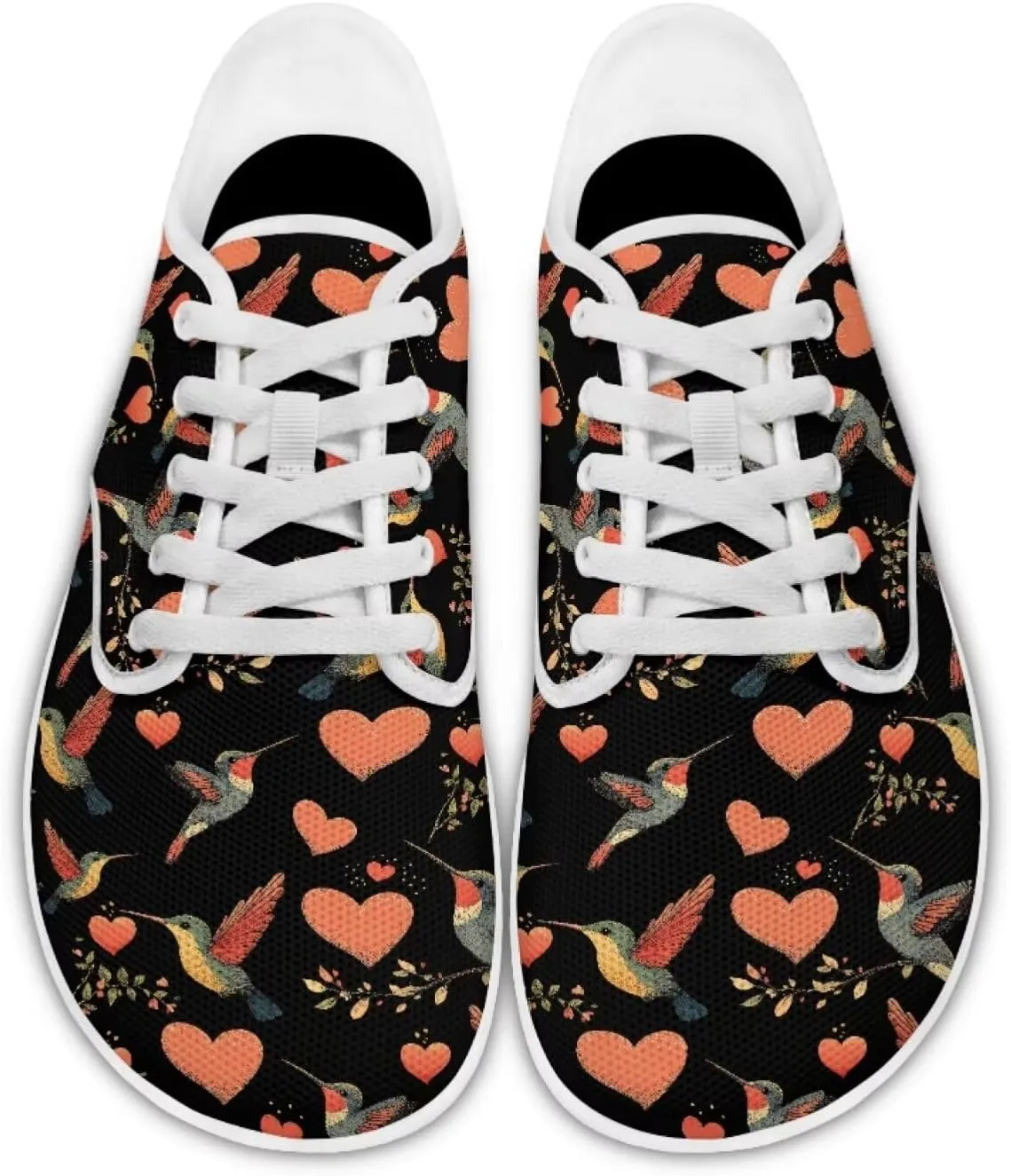 chaqlin Hummingbird Flats Shoes Women Dressy Comfortable Lace Up Sneaker Non Slip Casual Walking Running Tennis Shoe
