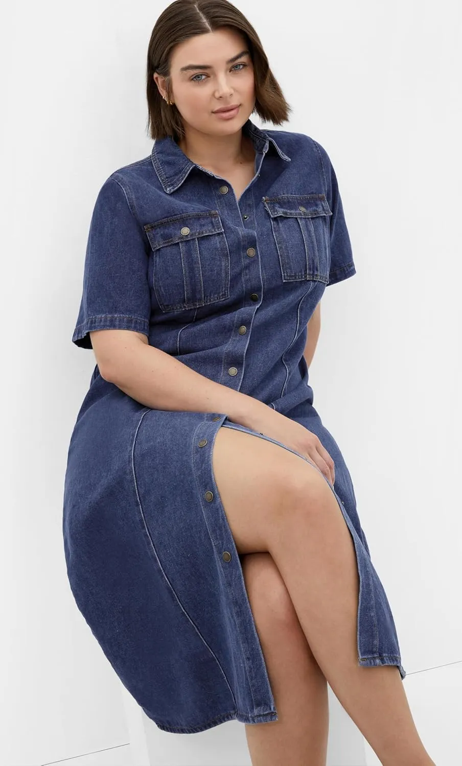 City Chic Women's Plus Size Dress - Jade Denim
