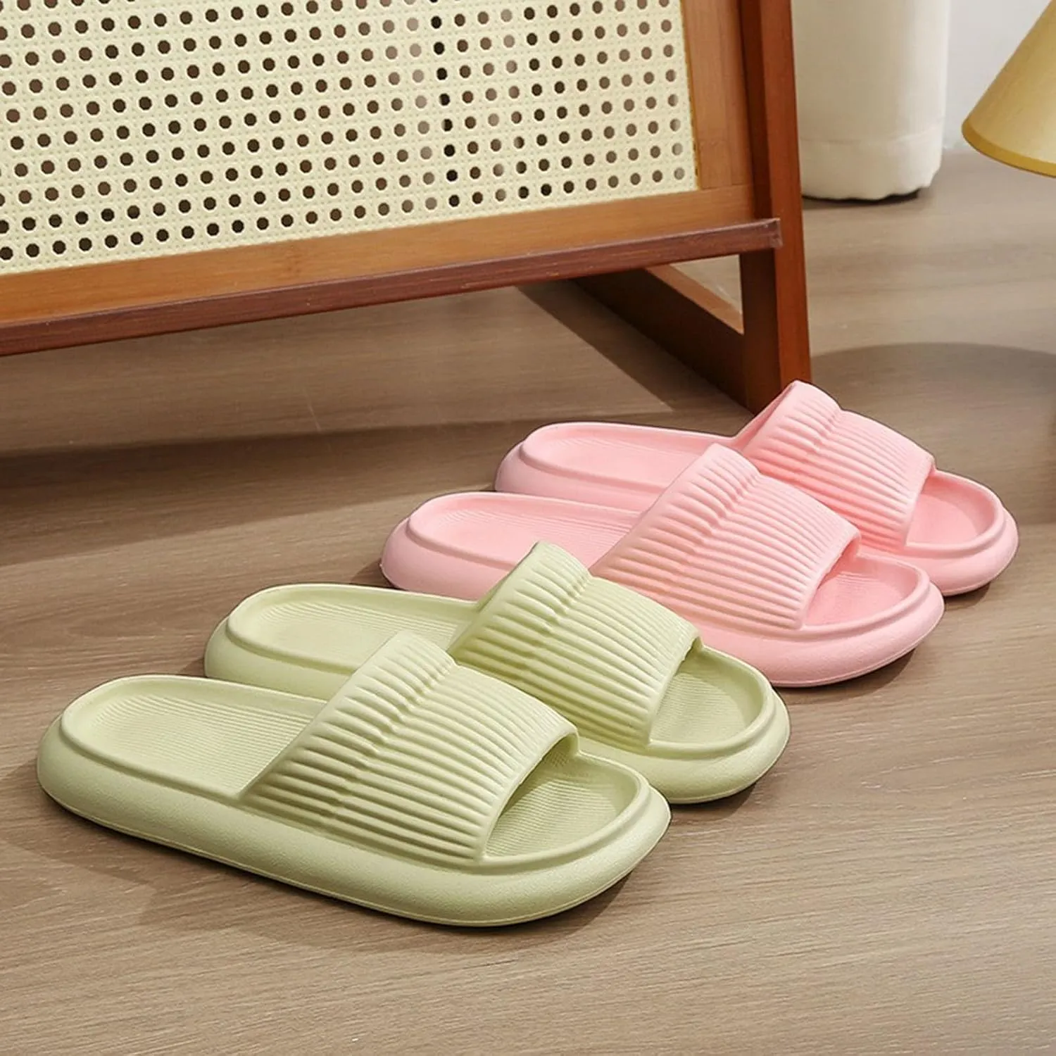 Cloud Slides Slippers with Arch Support for Women Non Slip Quick Drying Bathroom Slippers for Women Men