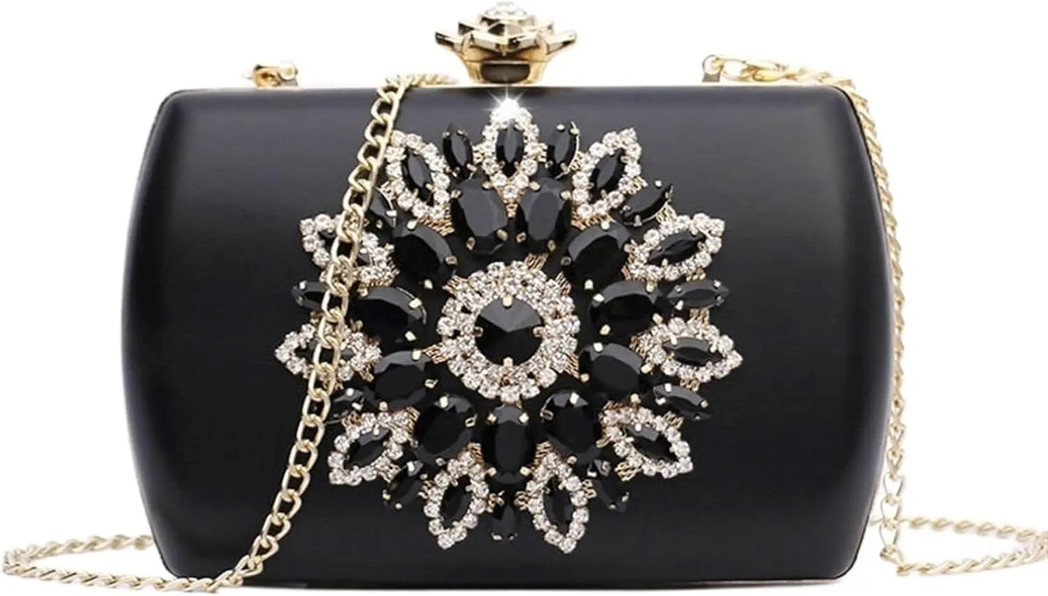Clutch Purses for Women Womens Shiny Diamond Evening Bag Elegant Leather Shoulder Handbag for Special Occasions