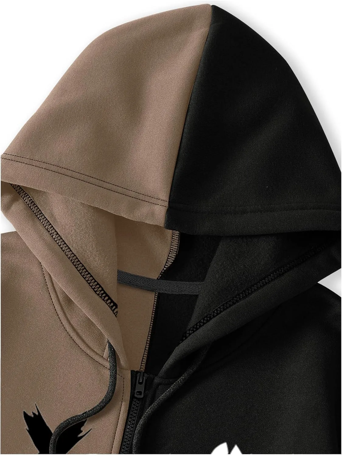 COZYEASE Men's Zip Up Hoodies Graphic Sweatshirt Hoodies long Sleeve Western Y2k Hoodies Pullover Streetwear