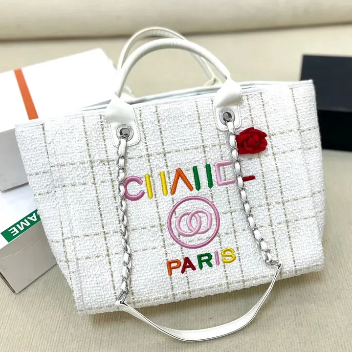 Designer Bags Classic Flower Beach Tote Bag TOP Luxury Large Capacity High Bag Celebrity Party Transparent Beige Black Versatile Fashion Bag