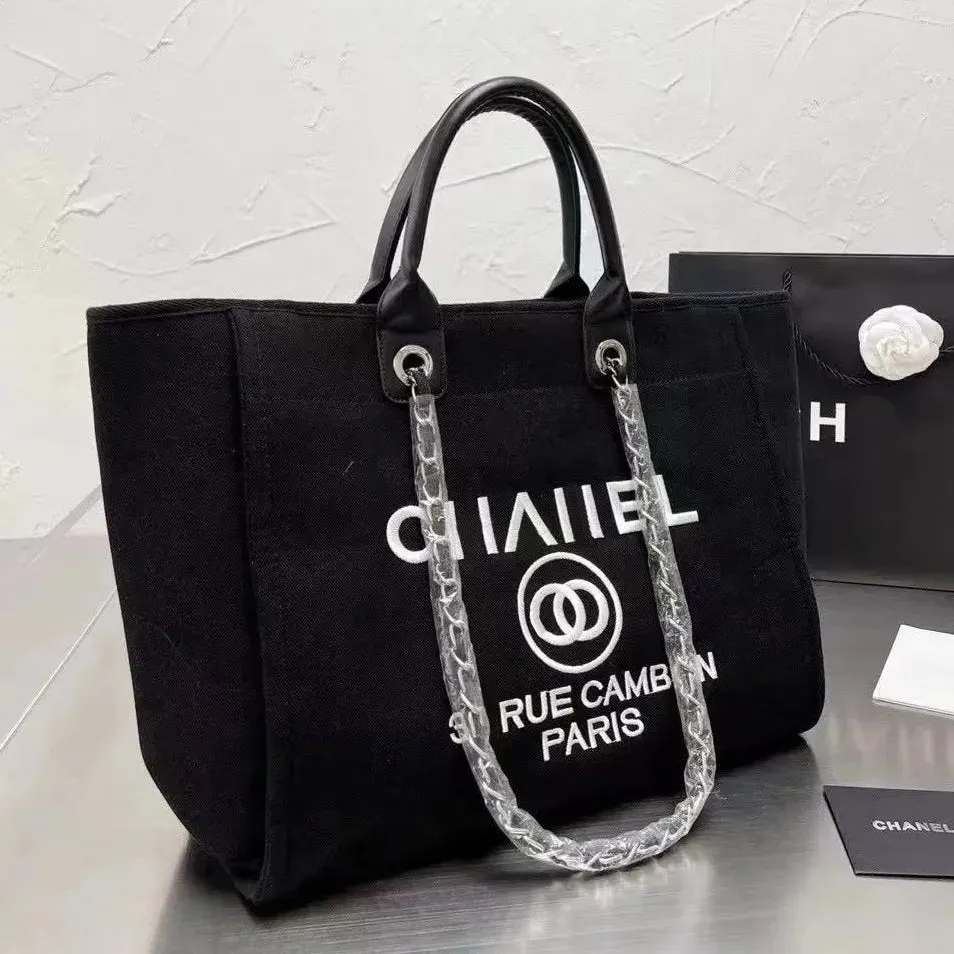 Designer Bags Classic Flower Beach Tote Bag TOP Luxury Large Capacity High Bag Celebrity Party Transparent Beige Black Versatile Fashion Bag