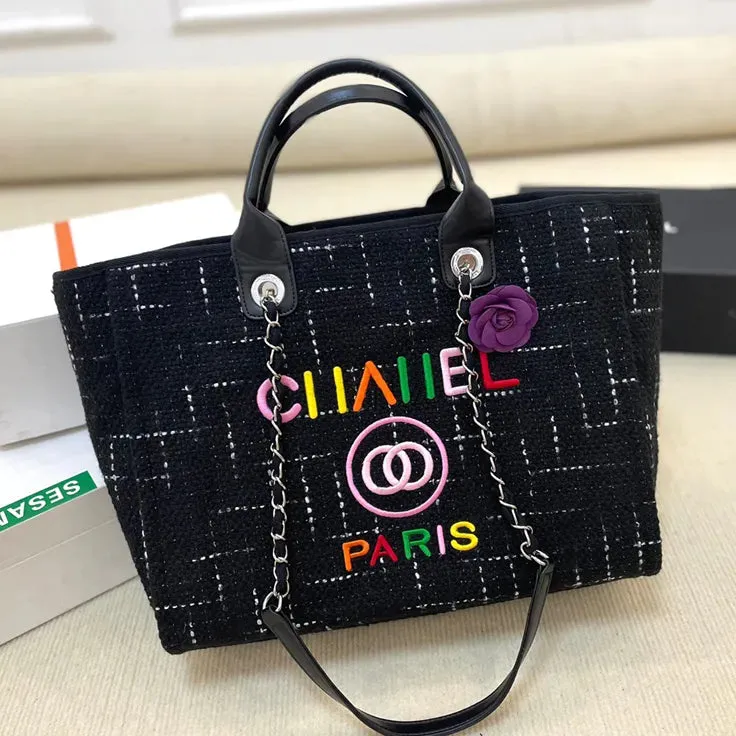 Designer Bags Classic Flower Beach Tote Bag TOP Luxury Large Capacity High Bag Celebrity Party Transparent Beige Black Versatile Fashion Bag