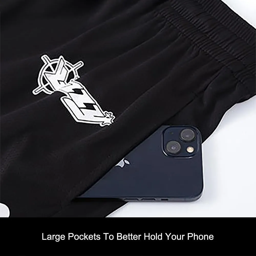 DIOTSR Mens Graphic Basketball Shorts Drawstring Running Workout Shorts Summer Cool Casual Shorts