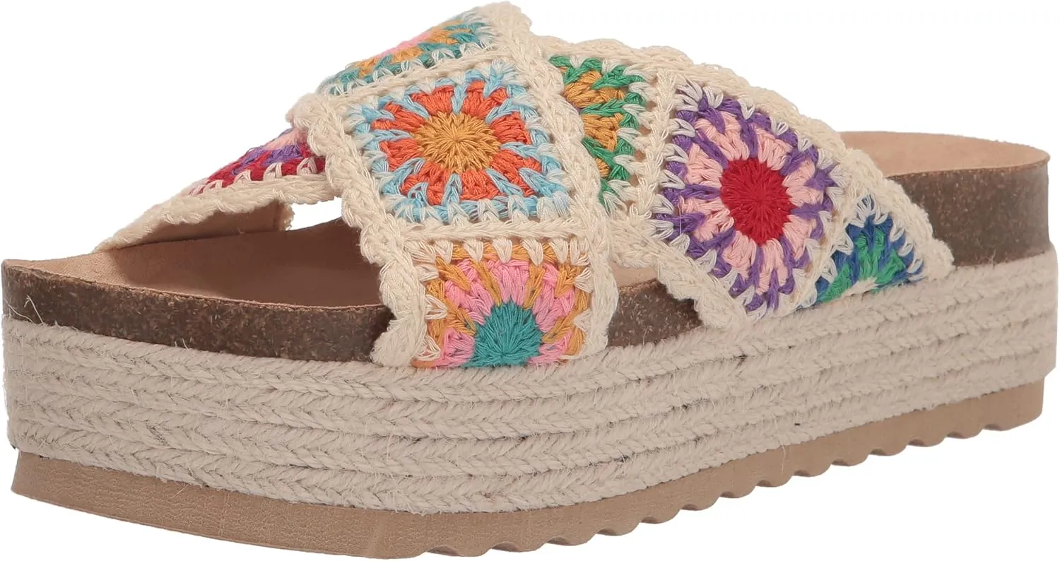 Dirty Laundry Women's Plays Espadrille Wedge Sandal, Natural, 10