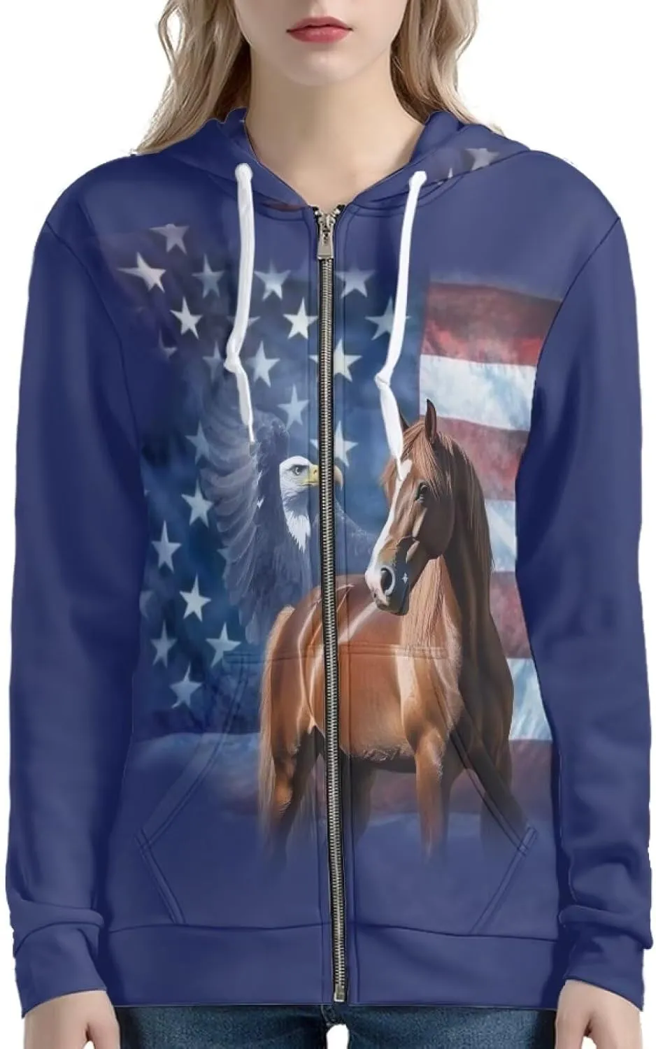 DISNIMO Zip Up Hoodie Women Long Sleeve Drawstring Sweatshirt Jackets Streetwear