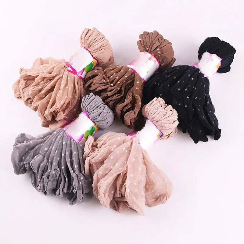 Dot Transparent Thin Crystal Silk Socks