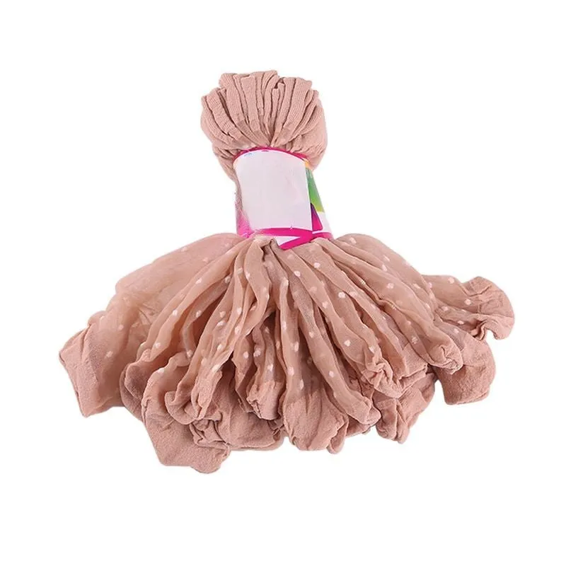 Dot Transparent Thin Crystal Silk Socks