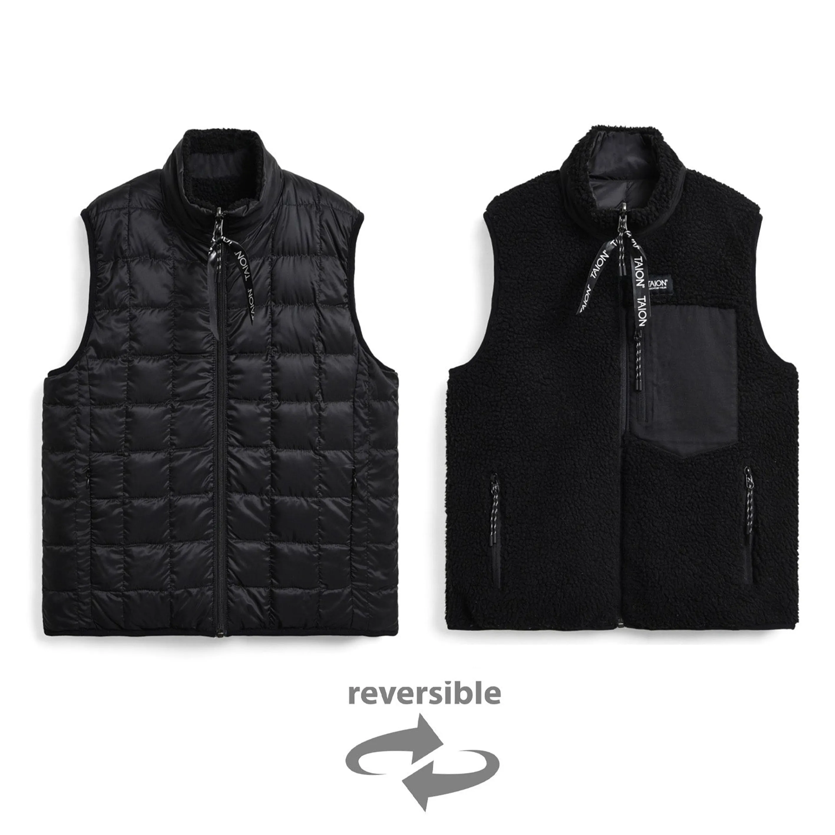 Down x BOA Reversible Vest - Black