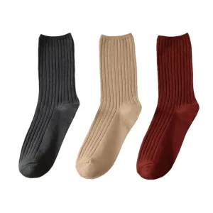Elegant Retro Long Cotton Socks Set