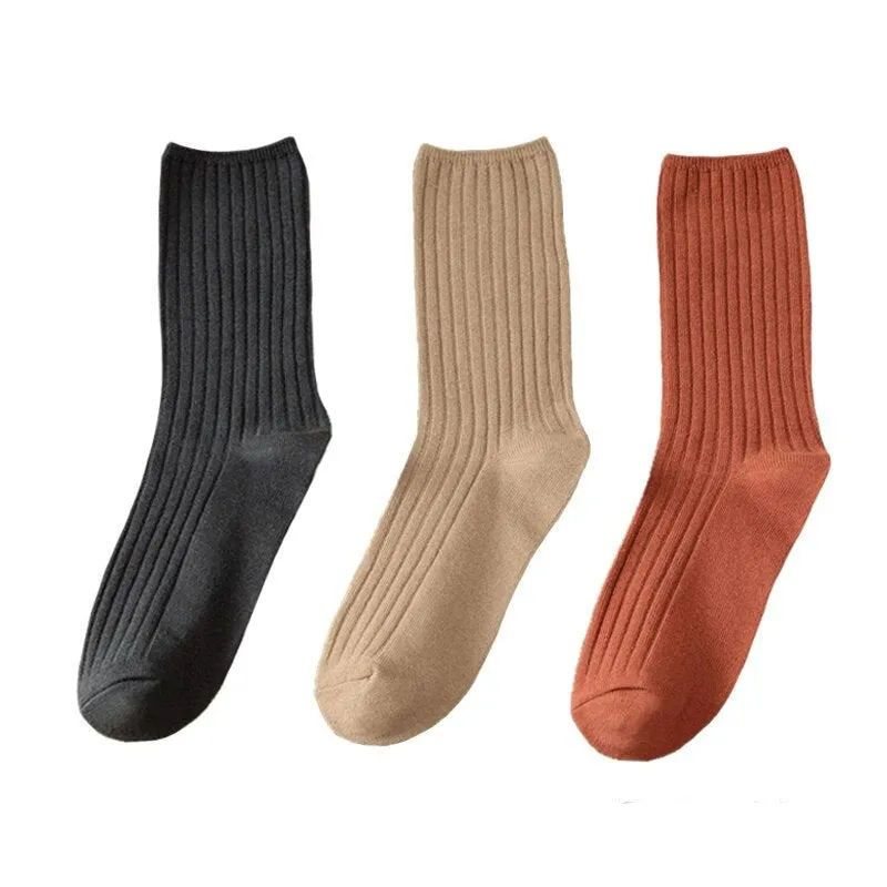 Elegant Retro Long Cotton Socks Set