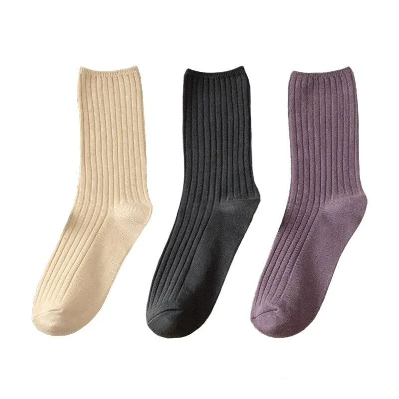 Elegant Retro Long Cotton Socks Set